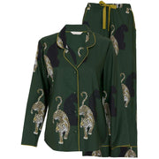 cyberjammies-olive-leopard-print-long-sleeve-wide-leg-pyjama-set---greengold-34514523