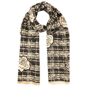 elie-beaumont-roses-on-checks-winter-scarf---blackivory-35930584