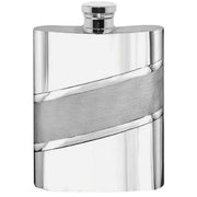 english-pewter-company-6oz-diagonal-satin-band-hip-flask---silver-34472491