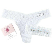 hanky-panky-i-do-low-rise-thong-and-garter-set---shimmer-white-34433509