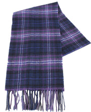 Locharron of Scotland Bowhill Scotland Forever Modern Lambswool Scarf - Purple