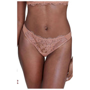 Skarlett Blue Entice Front Lace Thong - Gleam/Terracotta Orange