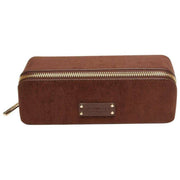 Alice Wheeler London Kensington Small Suede Train Case - Chocolate Brown