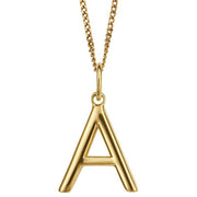 Beginnings A Initial Pendant - Gold