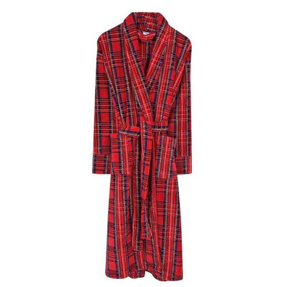 mens red dressing gown Capreze Men Dressing Gown Solid Color Wrap Robe Long Sleeve Bath Robes Fluffy Towelling Hooded Nightwear Red 5XL