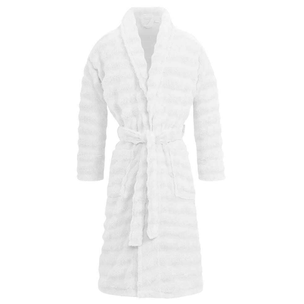cotton towelling dressing gown ladies Womens Next Cream / Navy Stripe 100% Cotton Towelling Dressing Gown L Regular (US 12-14)