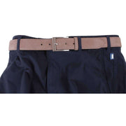 BRUHL Montana Micro Twill Stretch Lightweight Chinos - Marine Navy
