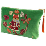 powder-cosy-fox-velvet-zip-pouch---fern-green-34477293