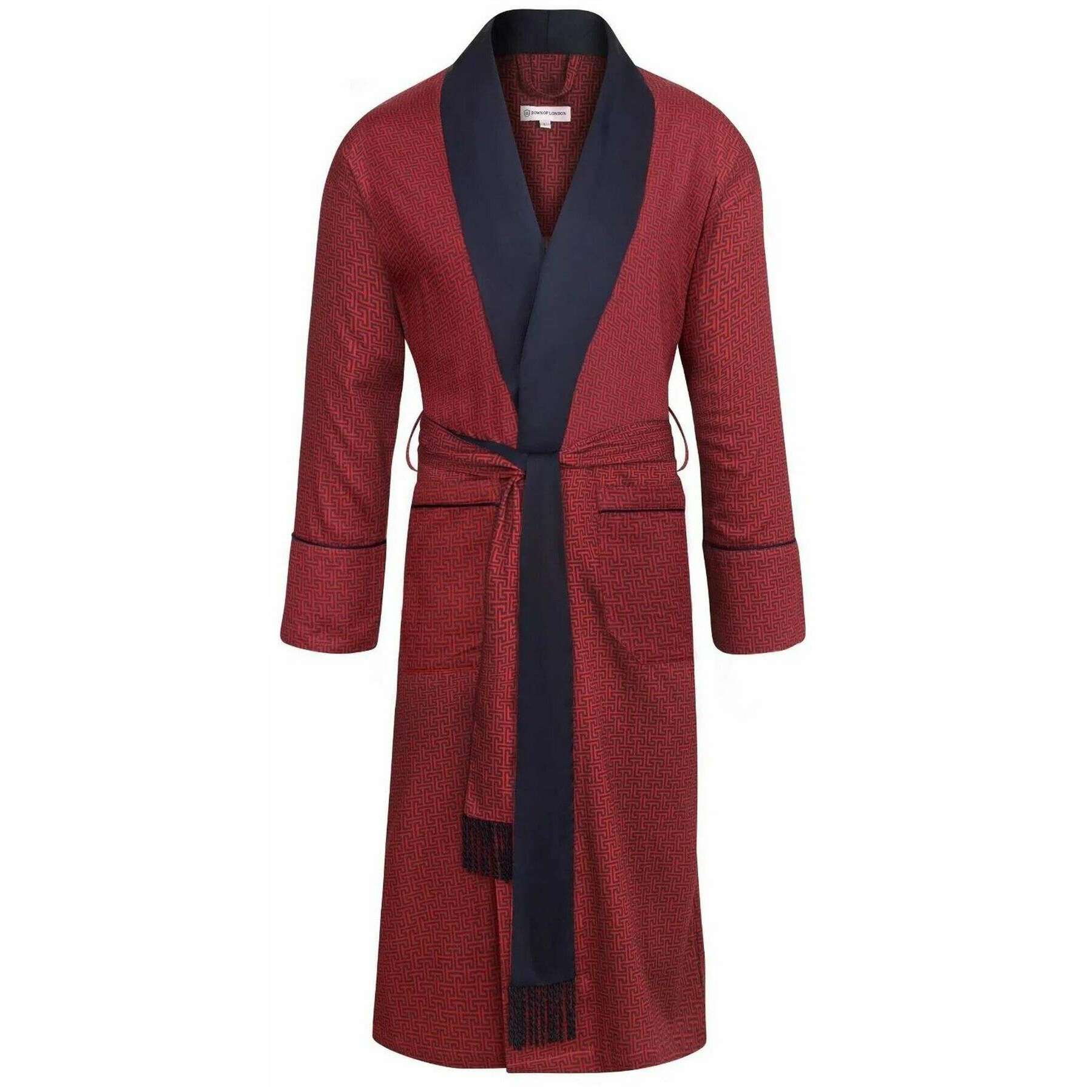 burgundy dressing gown Long Silk Robe Burgundy Red Dressing Gown M