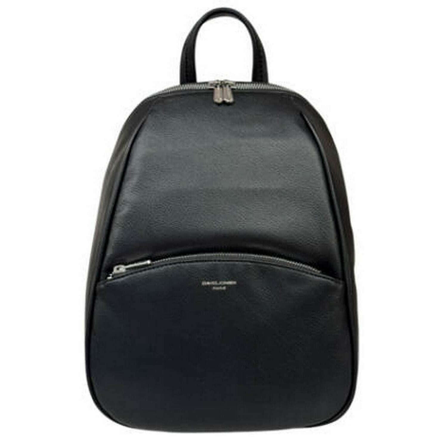 black leather ladies backpack David Jones Backpack