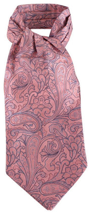 Knightsbridge Neckwear Paisley Silk Cravat - Pink