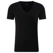 Falke Daily Climate Control Deep V-Neck T-Shirt - Black