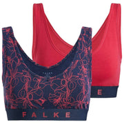 Falke Daily Comfort Print 2-Pack Bustier Bralette - Red/Black
