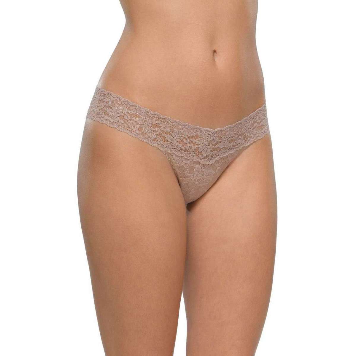 Womens Taupe Hanky Panky Signature Lace Low Rise Thong – KJ
