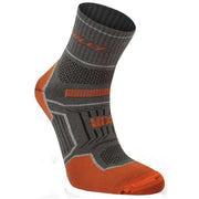 Hilly Twin Skin Anklet Socks - Dark Grey/Orange