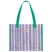 Hindbag Claude Tote Bag - Green/Parma Stripes