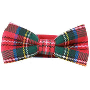 Locharron of Scotland Stewart Royal Modern Tartan Bow Tie - Red/Green