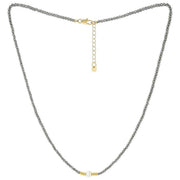 Pearls of the Orient Single Pearl Spinel Bead Necklace - Grey/Gold