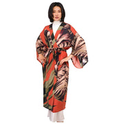 Powder Tulip Long Kimono Gown - Red