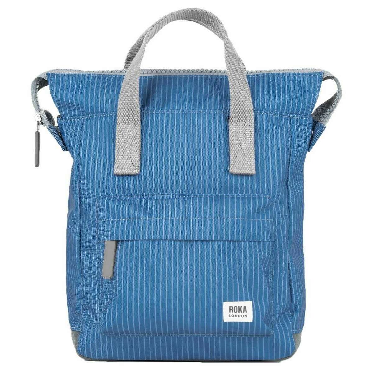 blue canvas mini backpack Roka Bantry B Small Recycled Canvas Backpack