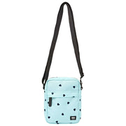 Roka Bond Recycled Canvas Crossbody Bag - Blue/Blue Hearts