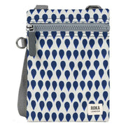Roka Chelsea Denim Rain Recycled Canvas Sling Bag - Blue/White