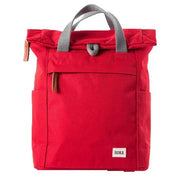 Roka Finchley A Medium Sustainable Canvas Backpack - Mars Red