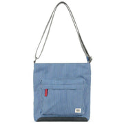 Roka Kennington B Medium Hickory with Red Recycled Canvas Crossbody Bag - Red/Blue/White
