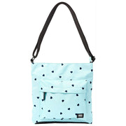 Roka Kennington B Medium Recycled Canvas Crossbody Bag - Blue/Blue Hearts