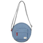 Roka Paddington B Small Hickory with Red Recycled Canvas Crossbody Bag - Red/Blue/White