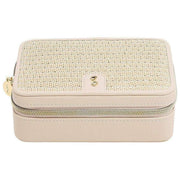 Stackers Luxury Travel Jewellery Box - Blush Raffia