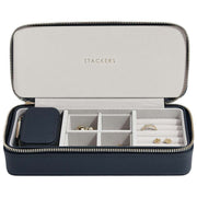 Stackers Zipped Large Travel Jewellery Box - Navy Blue