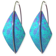 Ti2 Titanium Kite Drops Earrings - Green