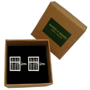 Bassin and Brown Abacus Cufflinks - Silver