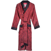 Bown of London Gable Long Smoking Jacket - Claret Burgundy