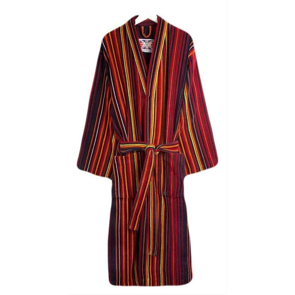 mens orange dressing gown Men's Warm Long Dressing Gown