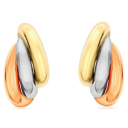 KJ Beckett Russian Style Stud Earrings - Gold/Silver/Rose Gold