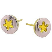 Ti2 Titanium Star Stud Earrings - Yellow
