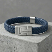 steel-barnett-harrison-thick-braided-leather-bracelet---jeans-blue-35896354