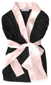 Bown of London Persephone Lightweight Short Dressing Gown - Black