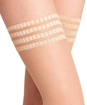 Falke Pure Matt 20 Denier Stay Up Stockings - Golden Tan