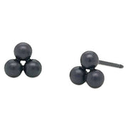 ti2-titanium-small-triple-bead-stud-earrings---black-34437694
