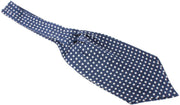 Knightsbridge Neckwear Polka Dot Silk Cravat - Blue/White