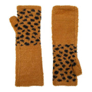 dents-spotted-feather-yarn-knitted-wrist-warmers---tan-beige-34478260