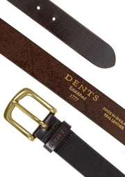 Dents Heritage Smooth Leather Belt - Brown