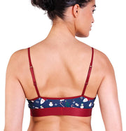 Comfyballs Cotton Crop Bra - Christmas Blue