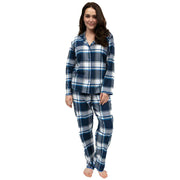 cyberjammies-frosty-brushed-check-pyjama-set---navywhite-34514558