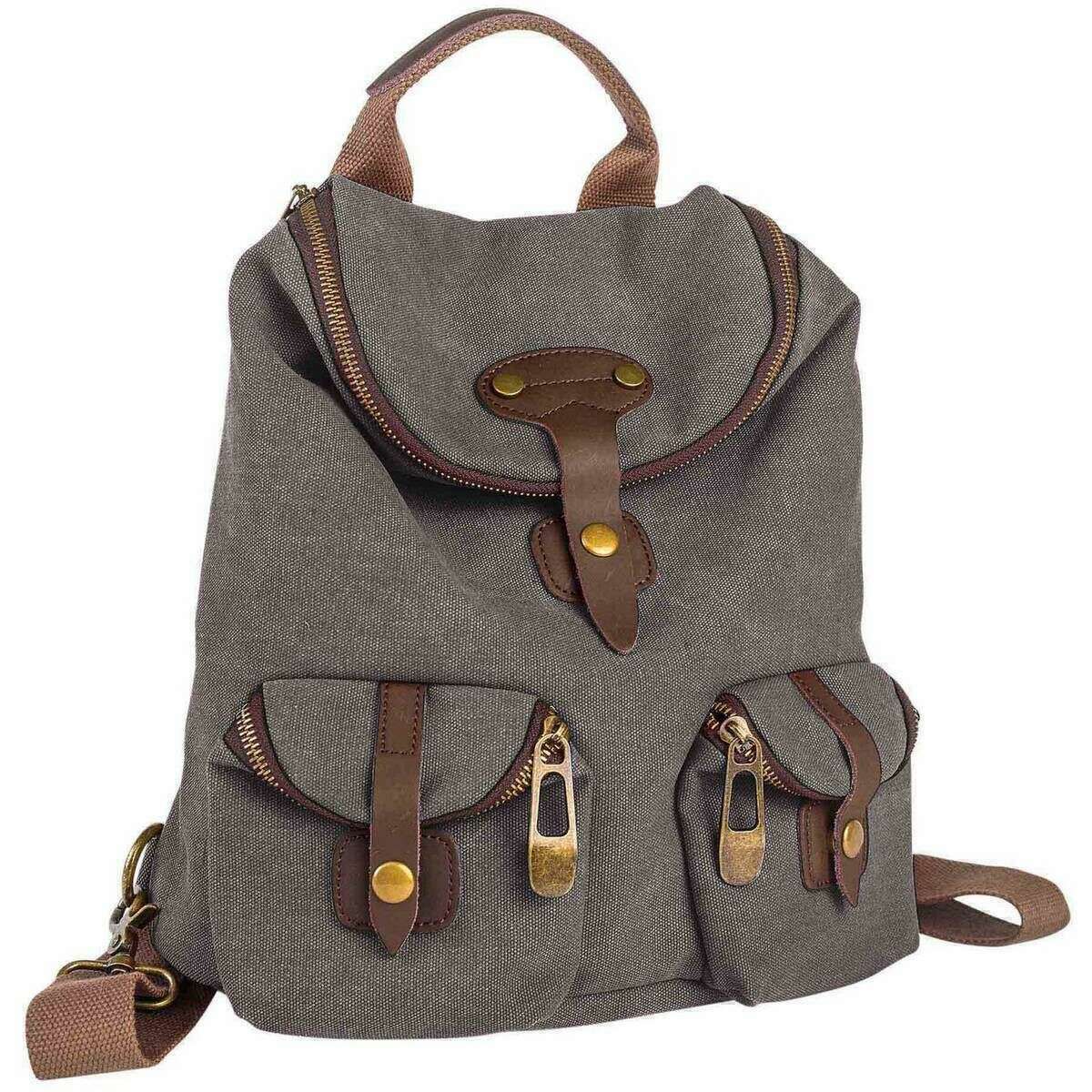 grey mini backpack purse ZEDE Saint Paul Small Backpack