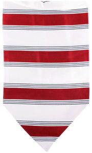 Knightsbridge Neckwear Striped Silk Cravat - Red/Cream