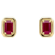 elements-gold-chunky-border-ruby-9ct-gold-earrings---goldred-35461098